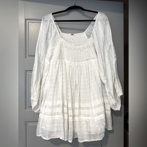 Free People White Linen Dress